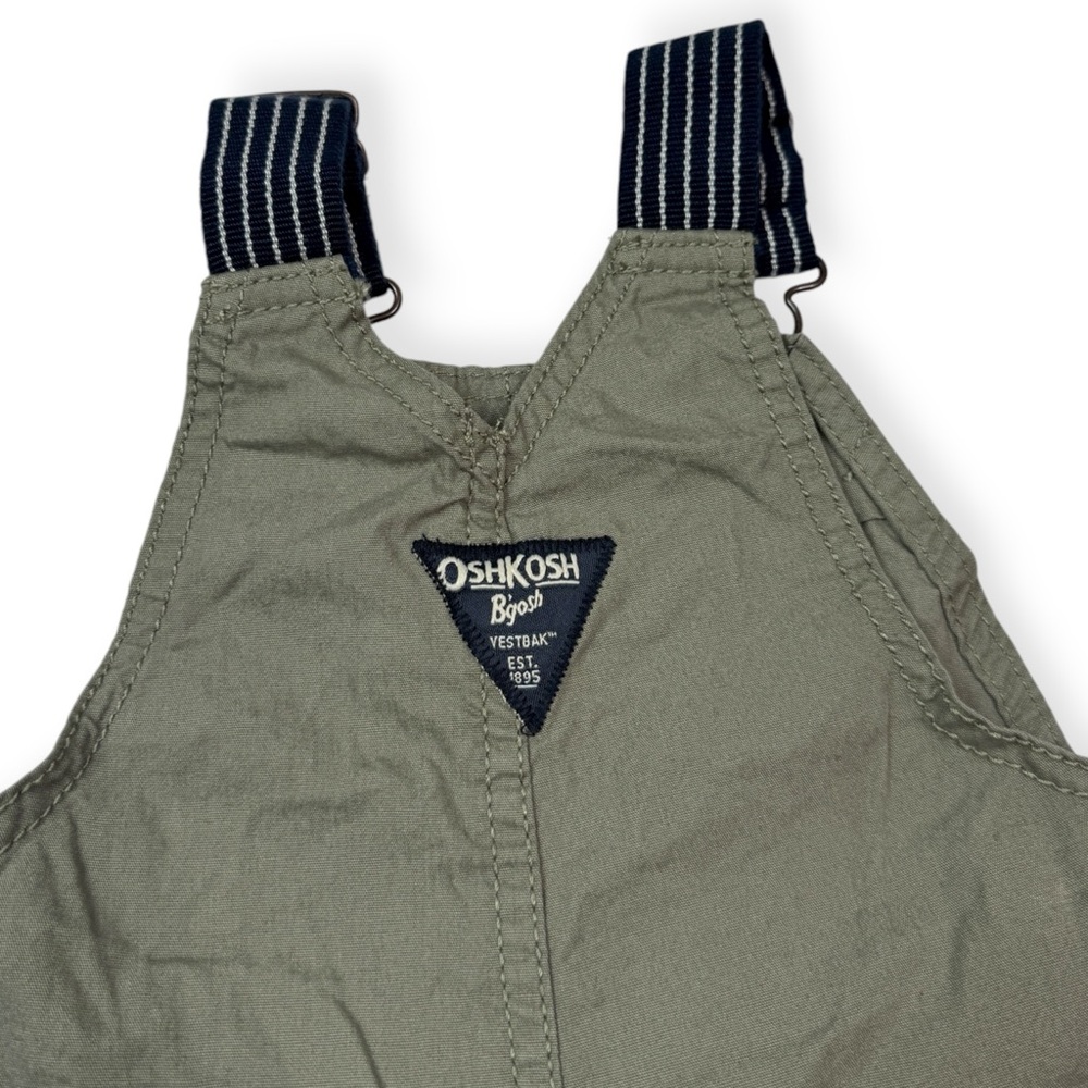 Oshkosh Baby Boy Overall Shorts in Green - Picture 7 of 11